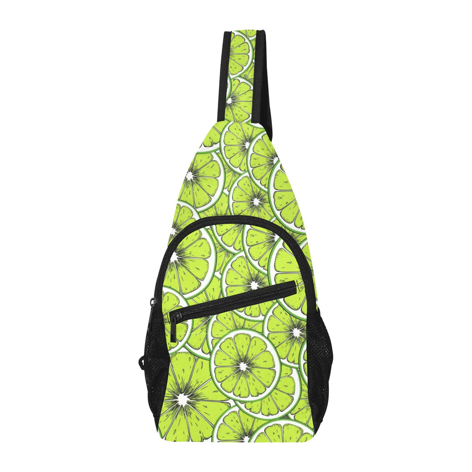 Slices of Lime design pattern All Over Print Chest Bag