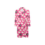 Guinea Pig Pattern Print Design 01 Men's Long Sleeve Belted Night Robe