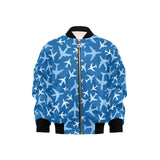 Airplane pattern in the sky Kids' Boys' Girls' Bomber Jacket