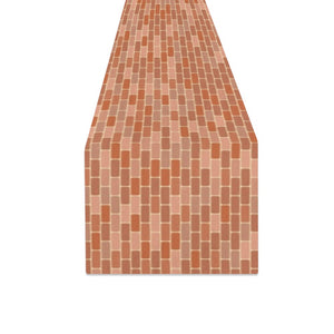 Brick Printed Pattern Print Design 02 Table Runner