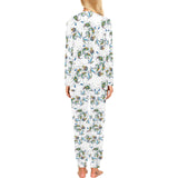 Peacock feather pattern Women's All Over Print Pajama Set