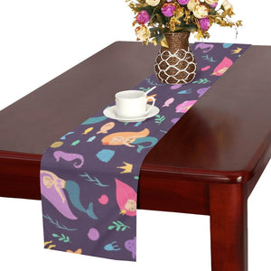 beautiful mermaid Fish jellyfish algae other marin Table Runner