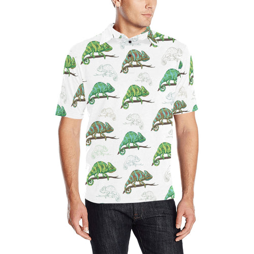 Chameleon lizard pattern Men's All Over Print Polo Shirt