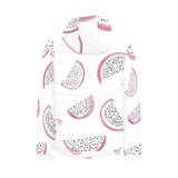 dragon fruit pattern Men's Padded Hooded Jacket