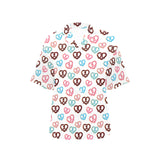 Pretzels Pattern Print Design 04 Women's All Over Print Hawaiian Shirt