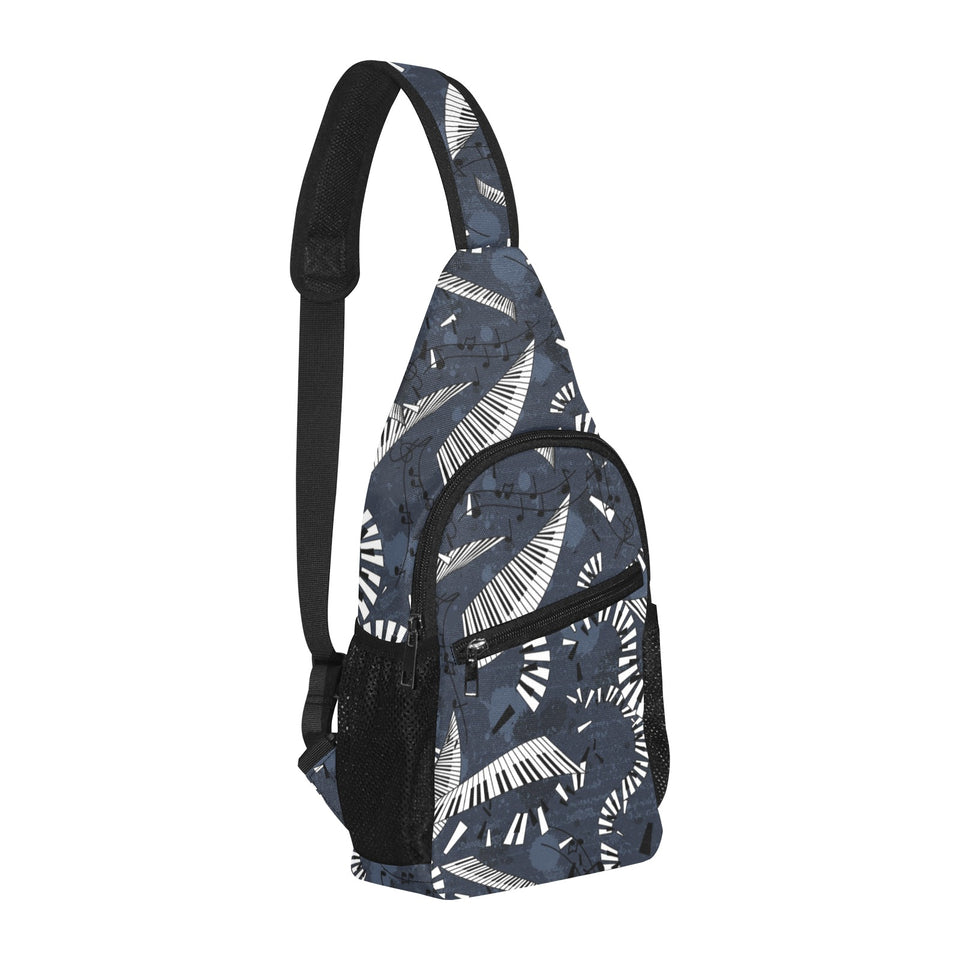 Piano Pattern Print Design 02 All Over Print Chest Bag