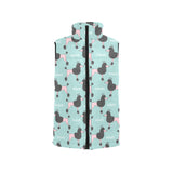 poodle dog green background Women's Padded Vest