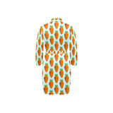 Carrot Pattern Print Design 03 Men's Long Sleeve Belted Night Robe