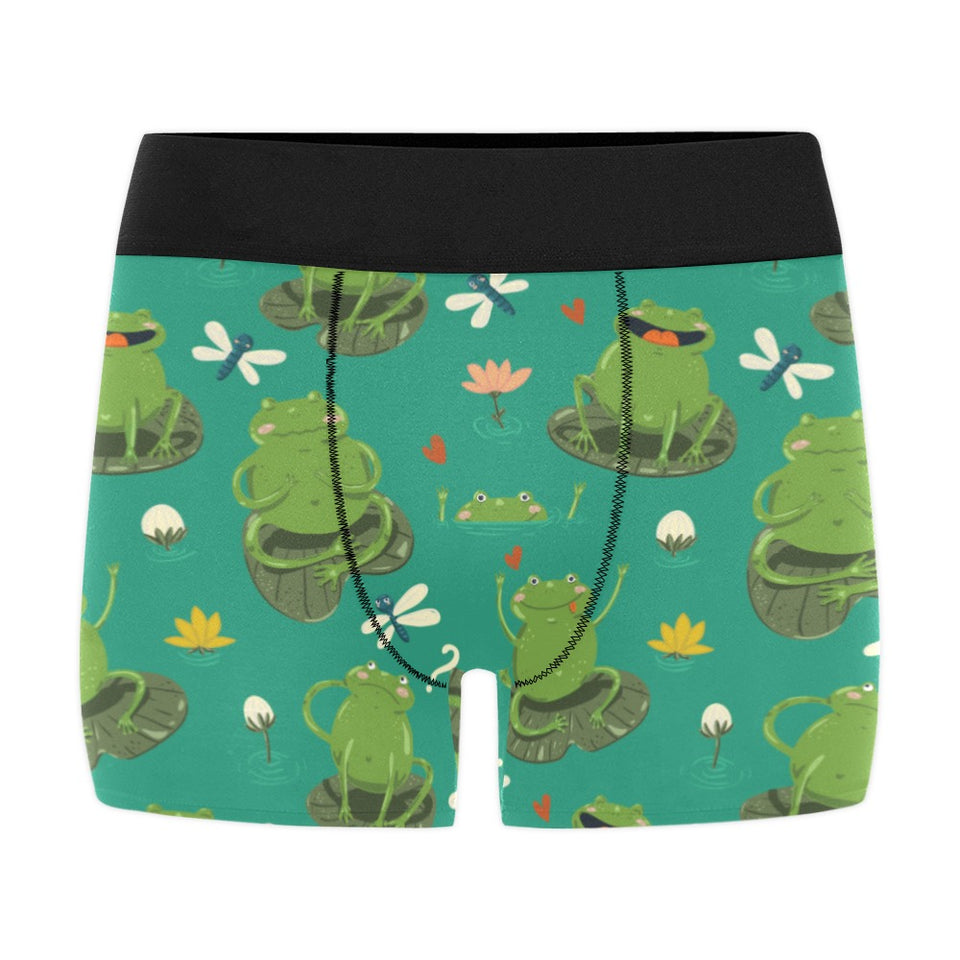 Cute frog dragonfly design pattern Men's All Over Print Boxer Briefs Men's Underwear