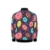 Colorful donut glaze pattern Kids' Boys' Girls' Bomber Jacket