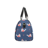 Cute sea lion seal christmas hat candy cane heart Travel Bag