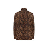 coffee bean pattern Women's Long Sleeve Polo Shirt