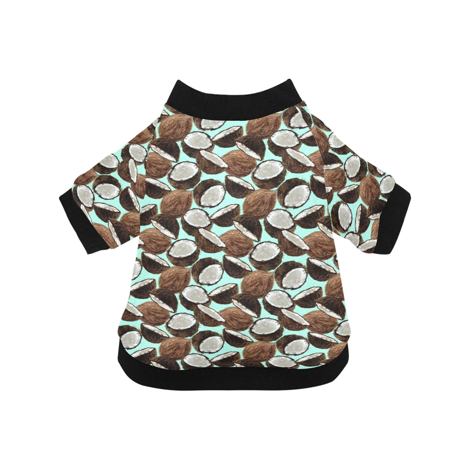 Coconut Pattern Print Design 03 All Over Print Pet Dog Round Neck Fuzzy Shirt
