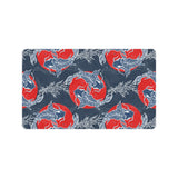 Koi Fish Carp Fishs hand drawn japanese art Doormat