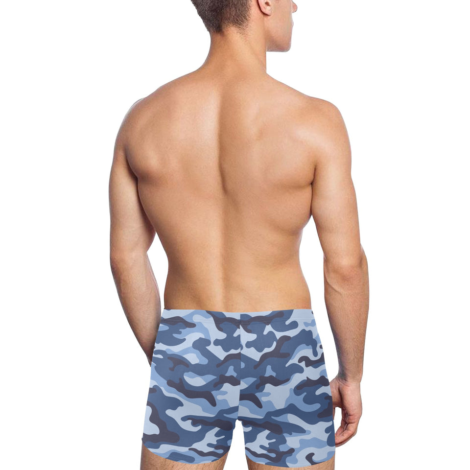 Blue camouflage pattern Men's Swimming Trunks