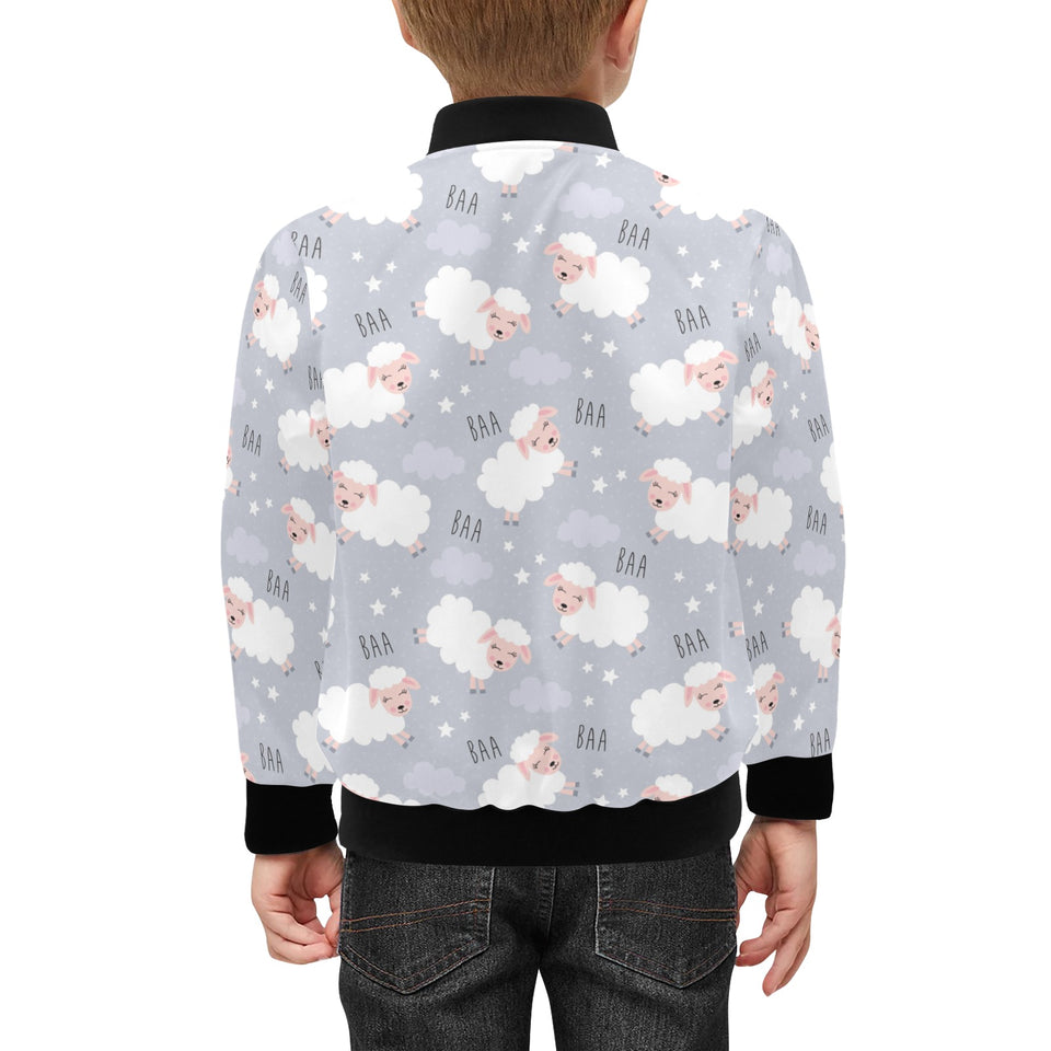 Sweet dreams sheep pattern Kids' Boys' Girls' Bomber Jacket