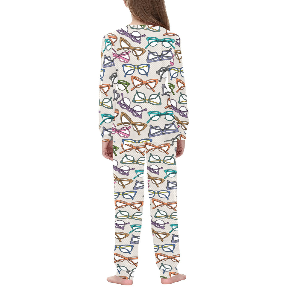 Sun Glasses Pattern Print Design 01 Kids' Boys' Girls' All Over Print Pajama Set