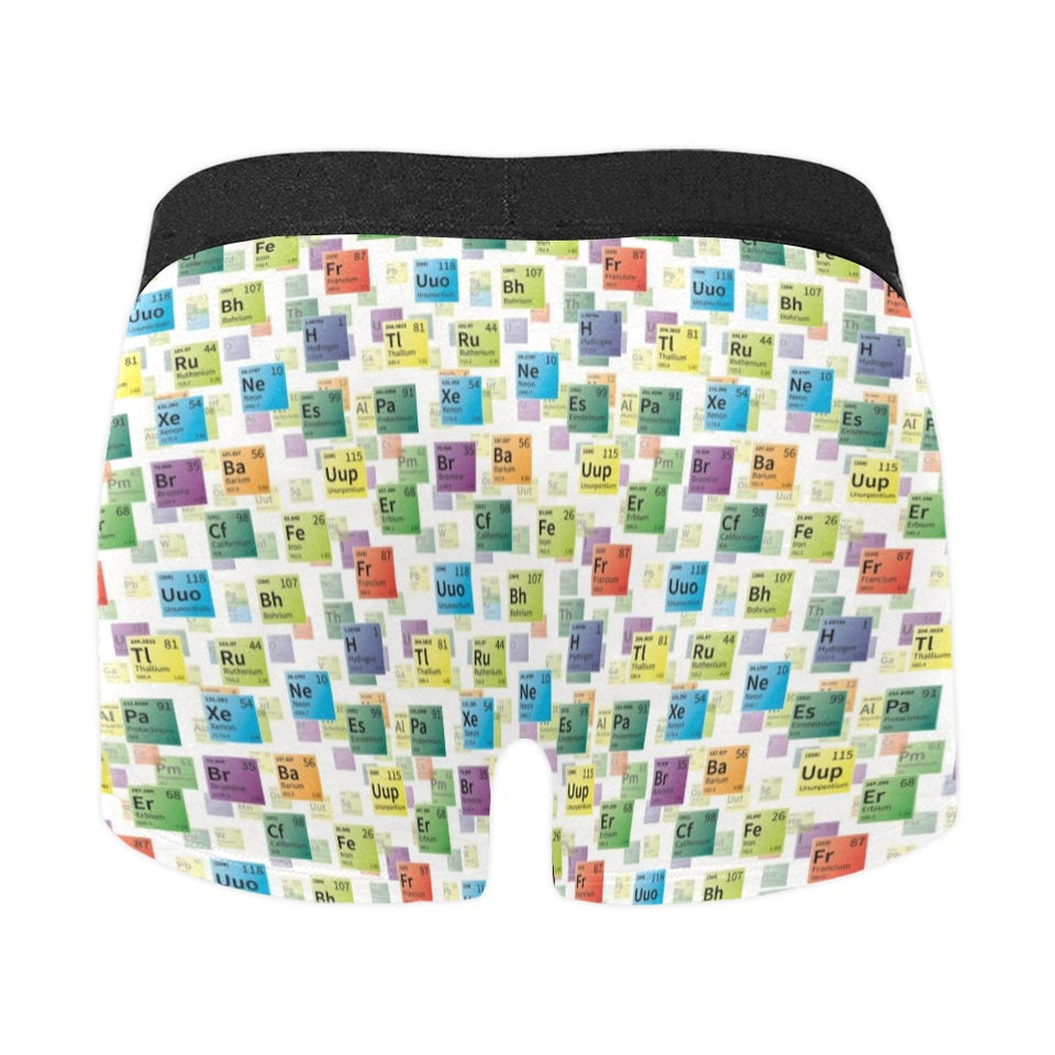 Chemistry Periodic Table Pattern Print Design 05 Men's All Over Print Boxer Briefs Men's Underwear