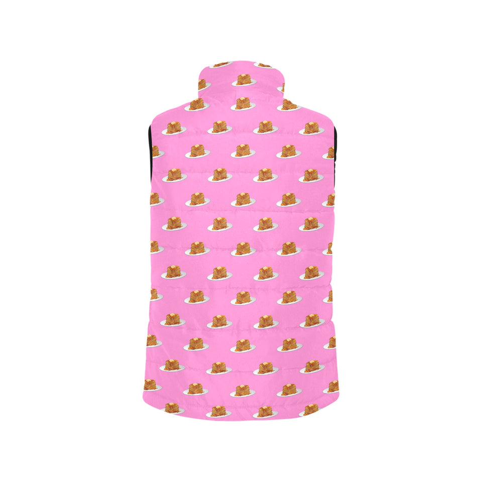 Pancake Pattern Print Design 04 Women's Padded Vest