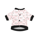 Cute goat pattern All Over Print Pet Dog Round Neck Fuzzy Shirt