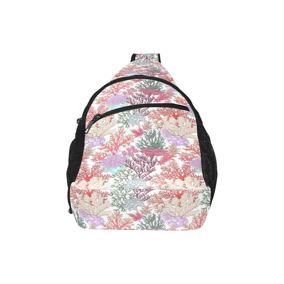 Coral Reef Pattern Print Design 03 All Over Print Chest Bag