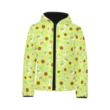 Snail Pattern Print Design 01 Kids' Boys' Girls' Padded Hooded Jacket