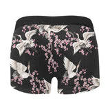 Japanese crane pink sakura pattern Men's All Over Print Boxer Briefs Men's Underwear