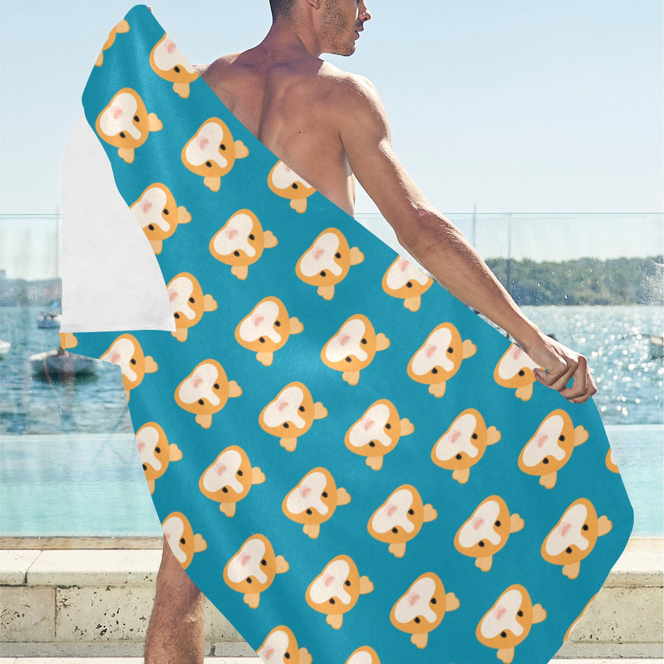 Guinea Pig Pattern Print Design 03 Beach Towel