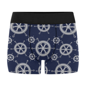 nautical steering wheel design pattern Men's All Over Print Boxer Briefs Men's Underwear