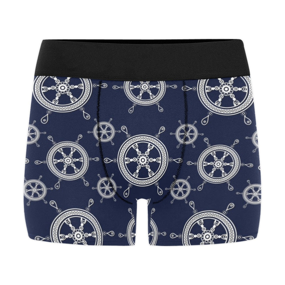 nautical steering wheel design pattern Men's All Over Print Boxer Briefs Men's Underwear