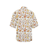 Giraffe Pattern Print Design 04 Women's All Over Print Hawaiian Shirt