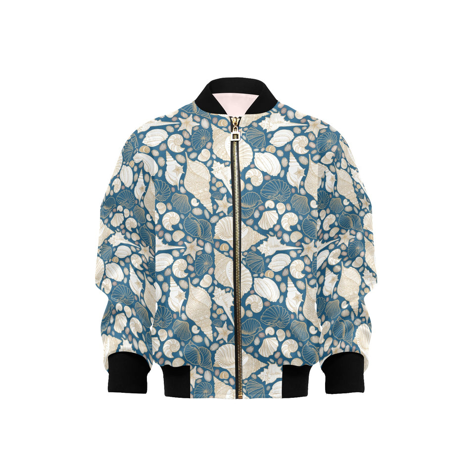 Sea turtle Polynesian Tribal design pattern Kids' Boys' Girls' Bomber Jacket