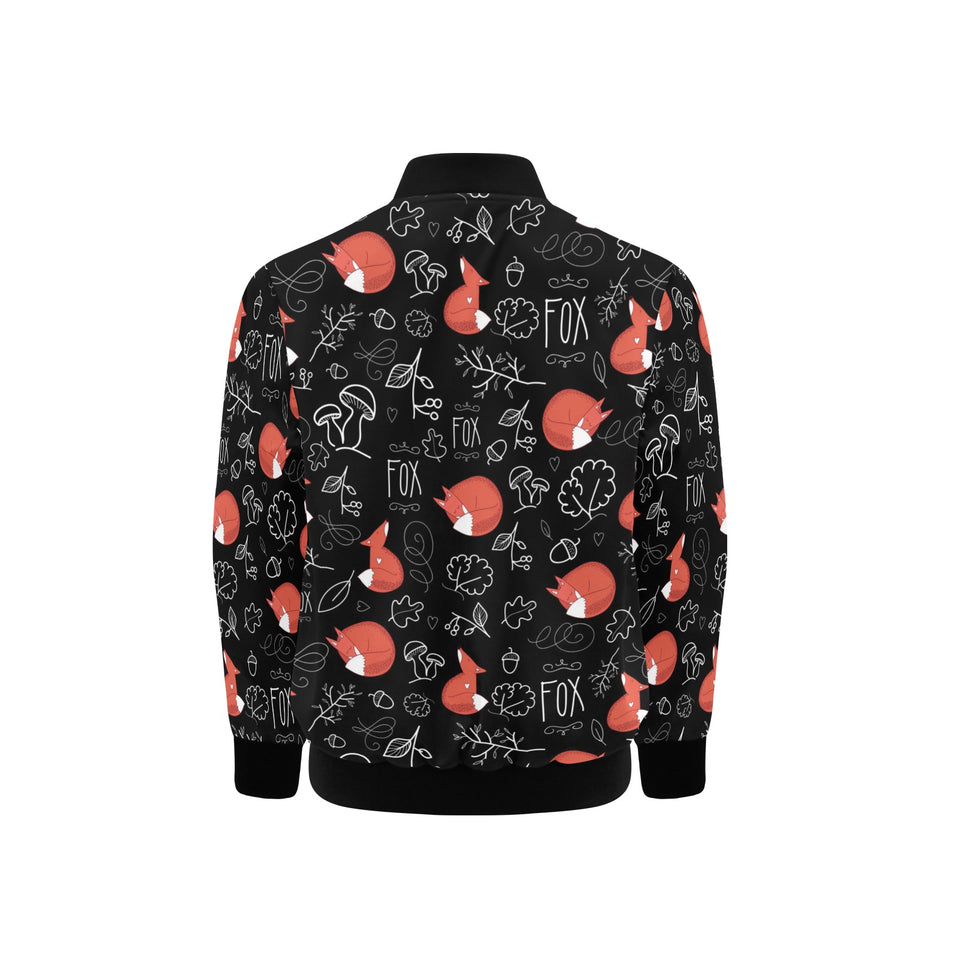 fox sleeping fox pattern Kids' Boys' Girls' Bomber Jacket