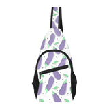 Eggplant Pattern Print Design 05 All Over Print Chest Bag