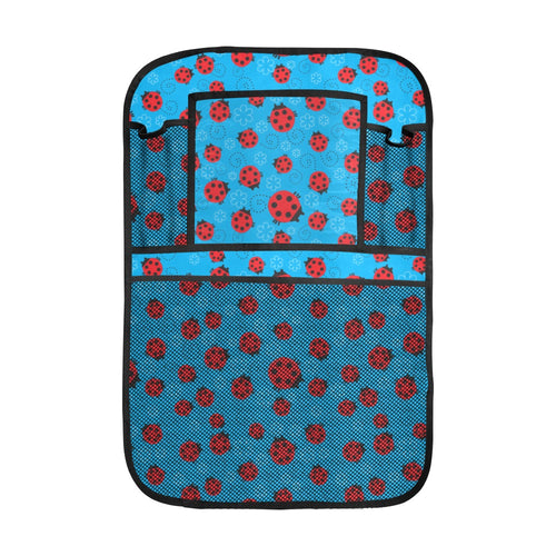 Ladybug Pattern Print Design 02 Car Seat Back Organizer