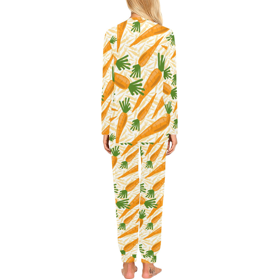 Carrot Pattern Print Design 01 Women's All Over Print Pajama Set