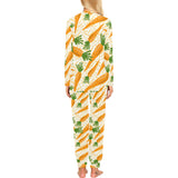 Carrot Pattern Print Design 01 Women's All Over Print Pajama Set