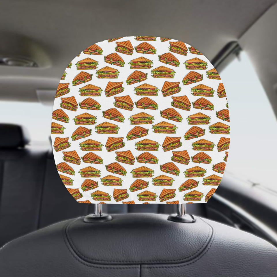 Sandwich Pattern Print Design 02 Car Headrest Cover