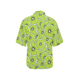 Slices of Lime design pattern Women's All Over Print Hawaiian Shirt