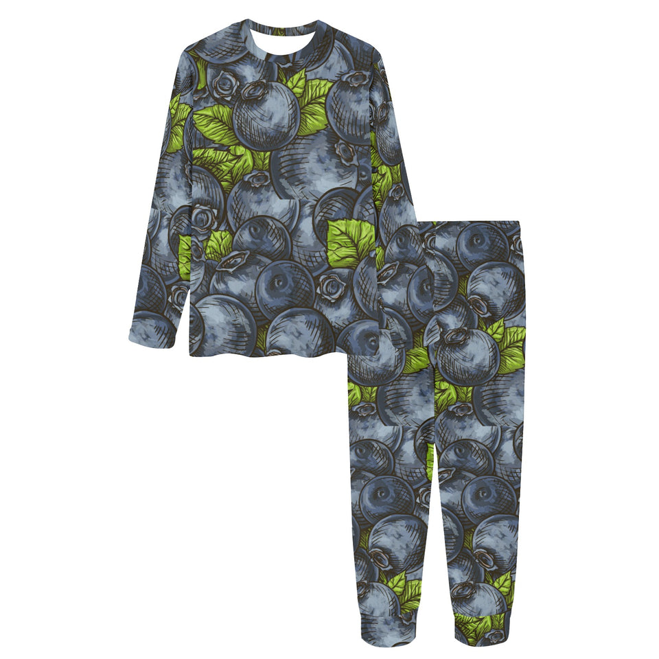 blueberry pattern Women's All Over Print Pajama Set
