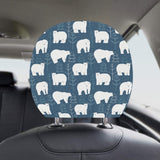 polar bear mother her child pattern Car Headrest Cover