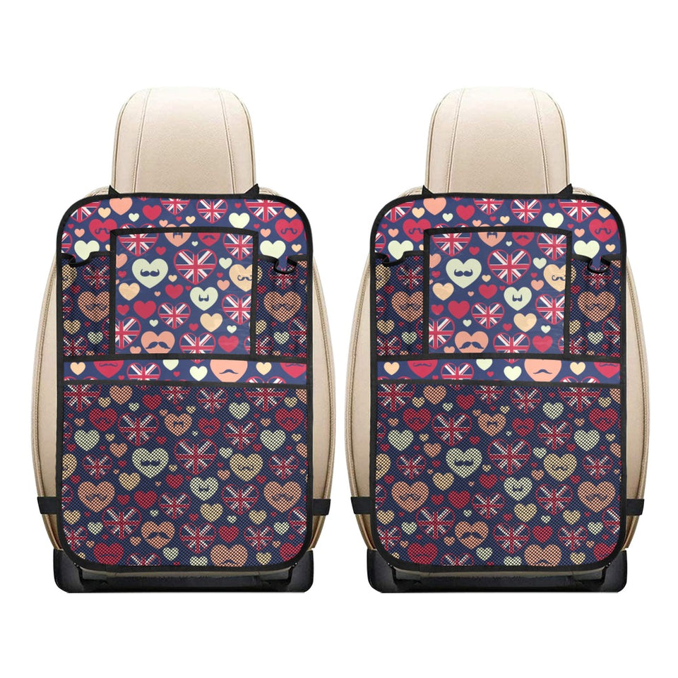 British Pattern Print Design 02 Car Seat Back Organizer