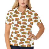 Sandwich Pattern Print Design 02 Women's All Over Print Polo Shirt