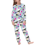 Stingray Pattern Print Design 01 Kids' Boys' Girls' All Over Print Pajama Set