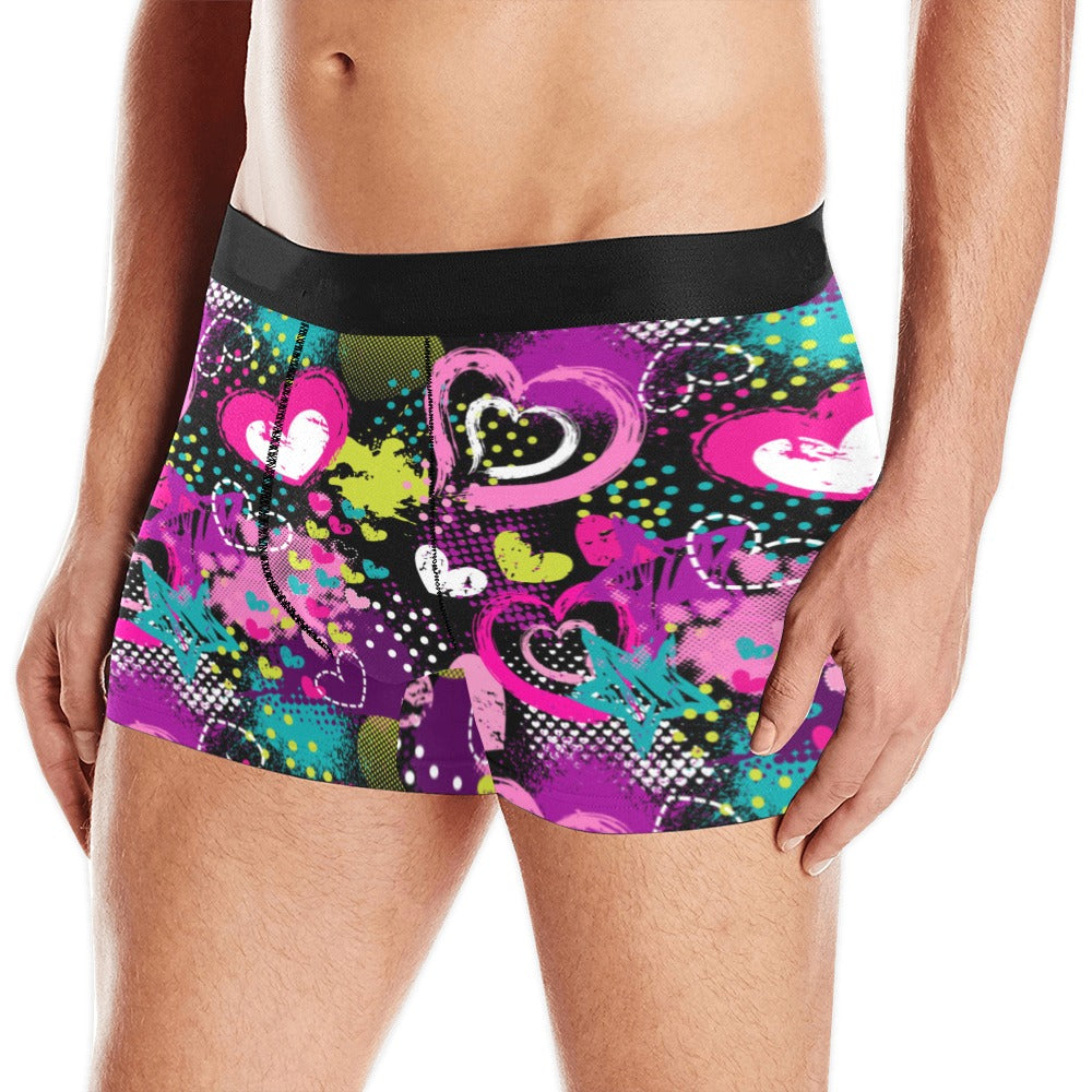 heart dot wave star creative design pattern Men's All Over Print Boxer Briefs Men's Underwear