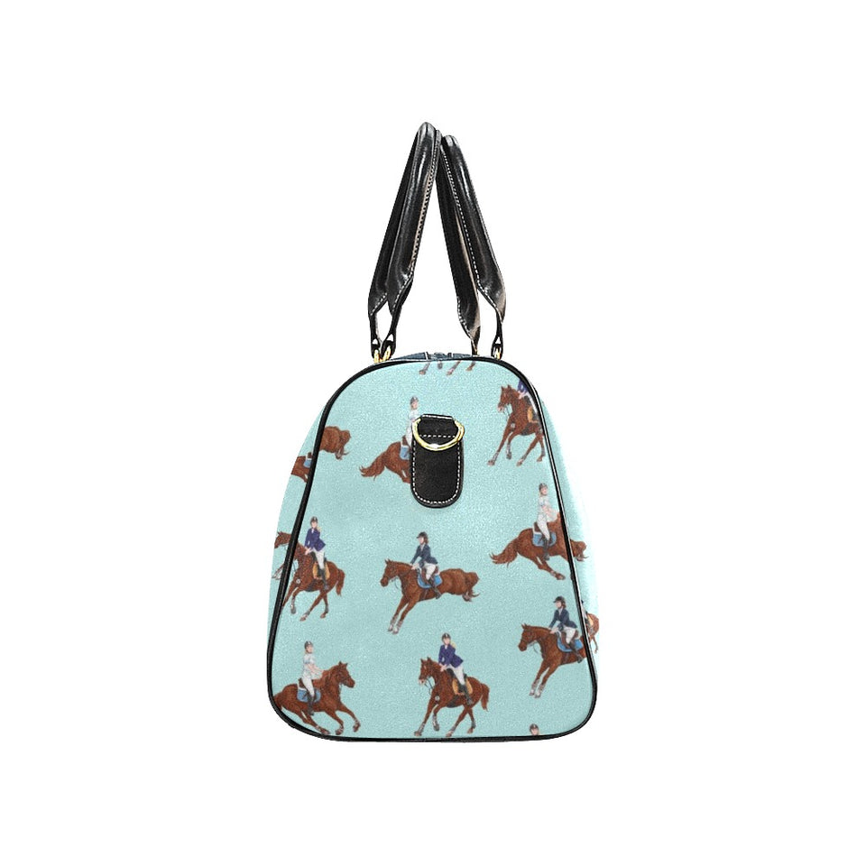 Horses running horses rider pattern Travel Bag