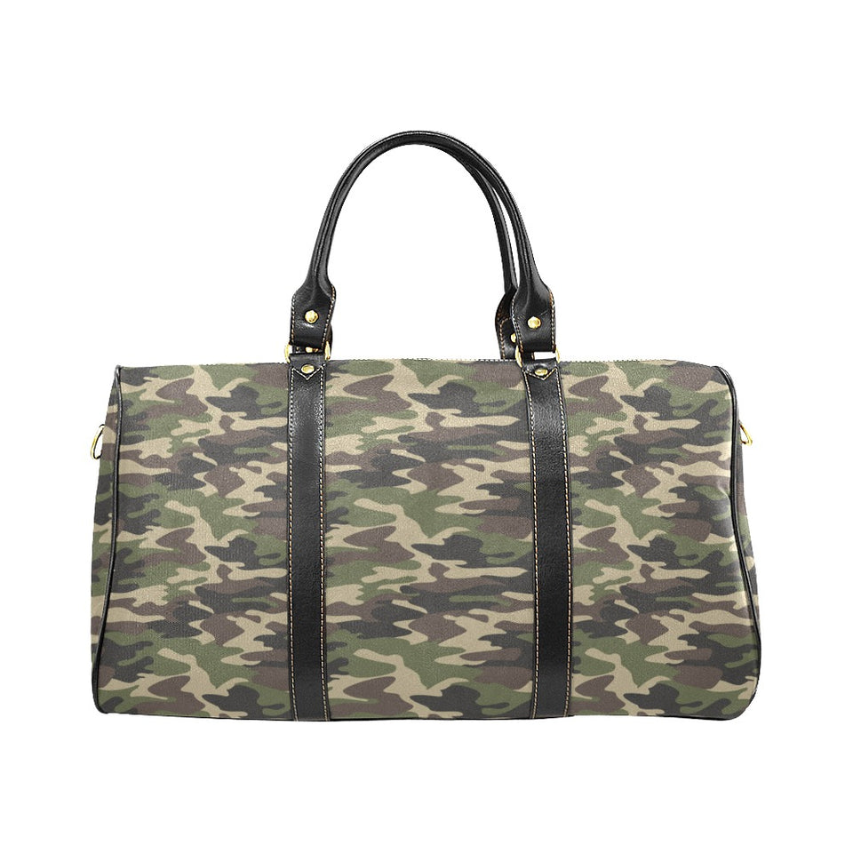 Dark Green camouflage pattern Travel Bag