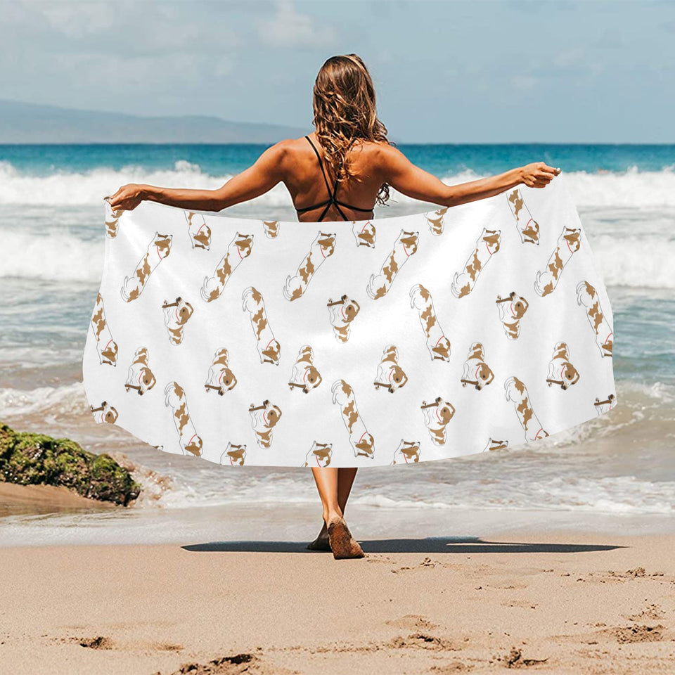 Jack Russel Pattern Print Design 04 Beach Towel