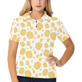 Potato Chips Pattern Print Design 03 Women's All Over Print Polo Shirt