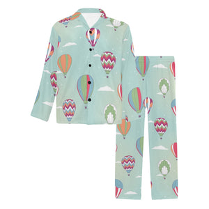 Hot Air Balloon design Pattern Men's Long Pajama Set